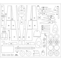 Messerschmitt Bf-109 E3 - Laser Cut Frames