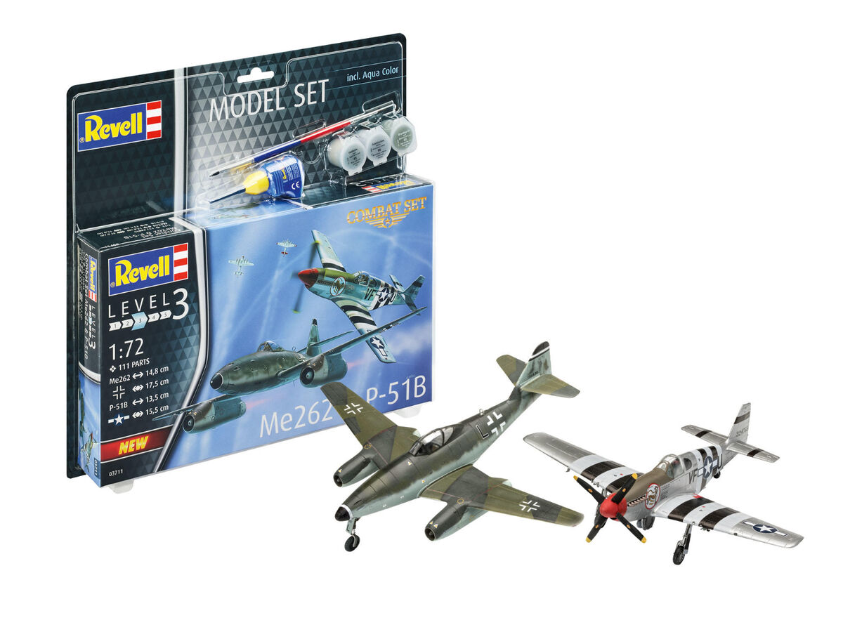 Amazon.com: Revell RV03711 03711 Combat Set Me262 & P-51B