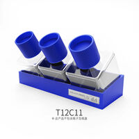 Anti-Toppling Adhesive Bottle Base (3 Bottle Position Blue)