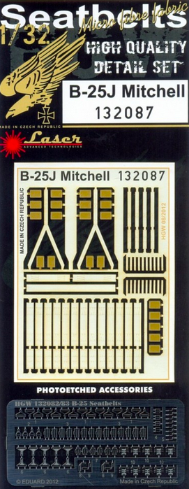 HGW 1/32 Seatbelts for B-25J Mitchell for HK Models 132087