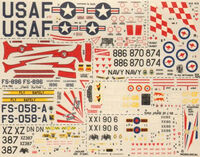 F-84 G /A-4 G /SA-330 B Puma /Hawk T.1 andJaguar GR.1 Decals - Image 1