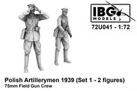 Polish Artillerymen 1939 (Set 1, 2 Figures) 75mm Field Gun Crew