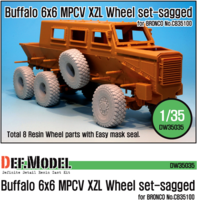 Buffalo 6x6 MPCV Mich. XZL Sagged Wheel set(for Bronco 1/35)