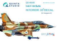 F-16I 3D-Printed & coloured Interior on decal paper