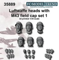 Luftwaffe M43 beret heads, set 1