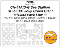 MH-53 J Pave Low III / HH-53 B/C Jolly Green Giant andCH-53 A/D/G Sea Stallion - Painting Masks (for Italeri / Revelland Bilek Kits) - Image 1