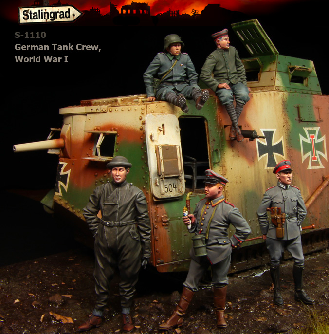 German Tank Crew, WWI Big Set Stalingrad -1110 German Tank Crew, WWI Big Set Stalingrad -1110