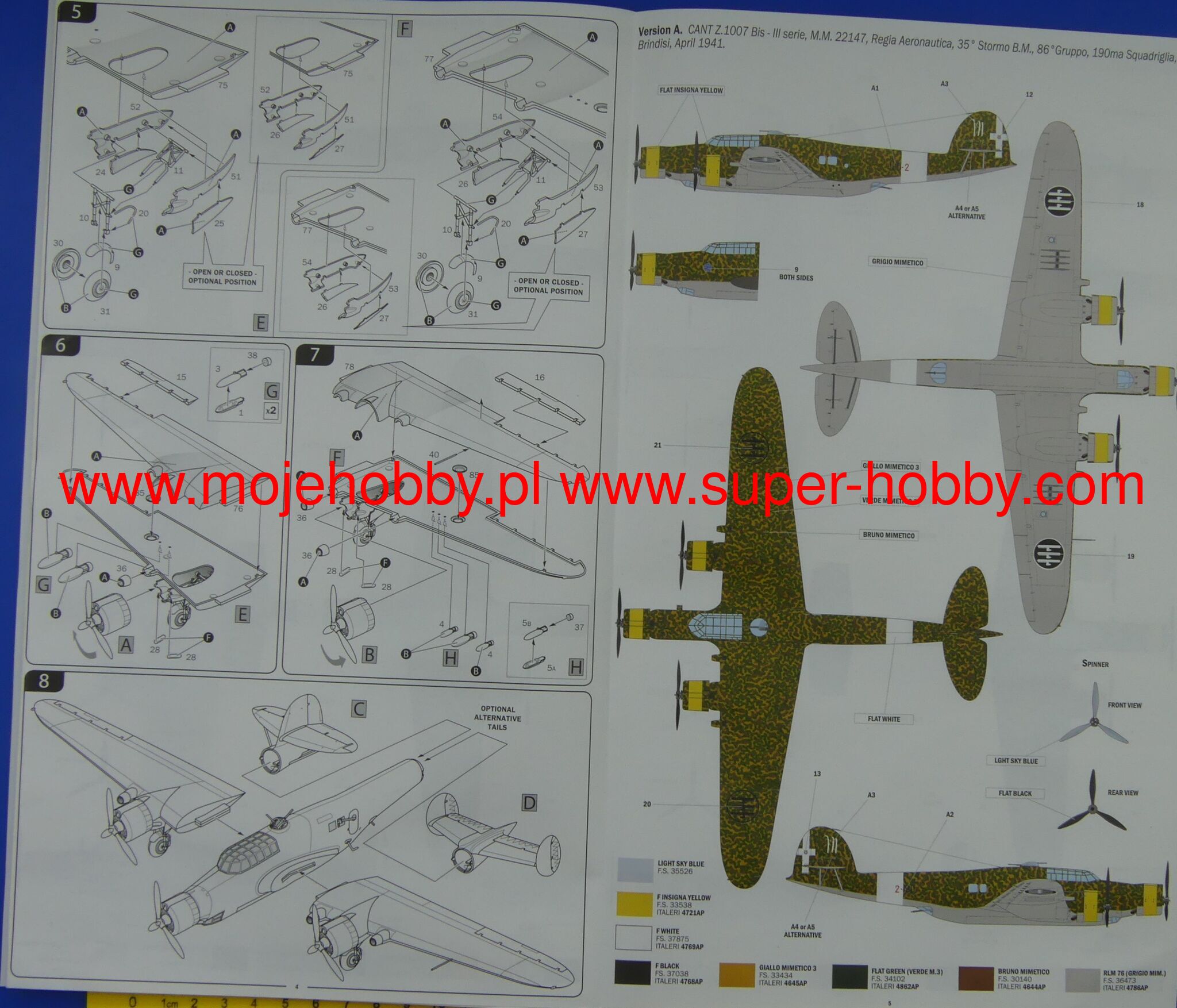 C.R.D.A Cant. Z 1007 bis Alcione 1:72 Supermodel C.R.D.A Cant. Z 1007 bis Alcione 1:72 Supermodel