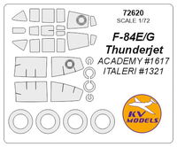 F-84E/G Thunderjet (ACADEMY/ ITALERI) + wheels masks