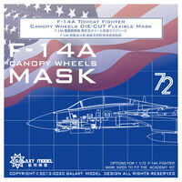 Grumman F-14 A Tomcat - Canopy & Wheel Die-cut Flexible Mask (for Academy kits) - Image 1