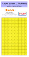 Circles 2,0 mm (130 x 90 mm) Yellow Masking tape - Image 1