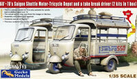 60-70s Saigon Shuttle Motor - Tricycle Depot And A Take Break Driver (2 Kits In 1 Box)