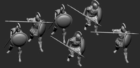 Hoplites of the Battle of Marathon second line 3 different movements - Image 1