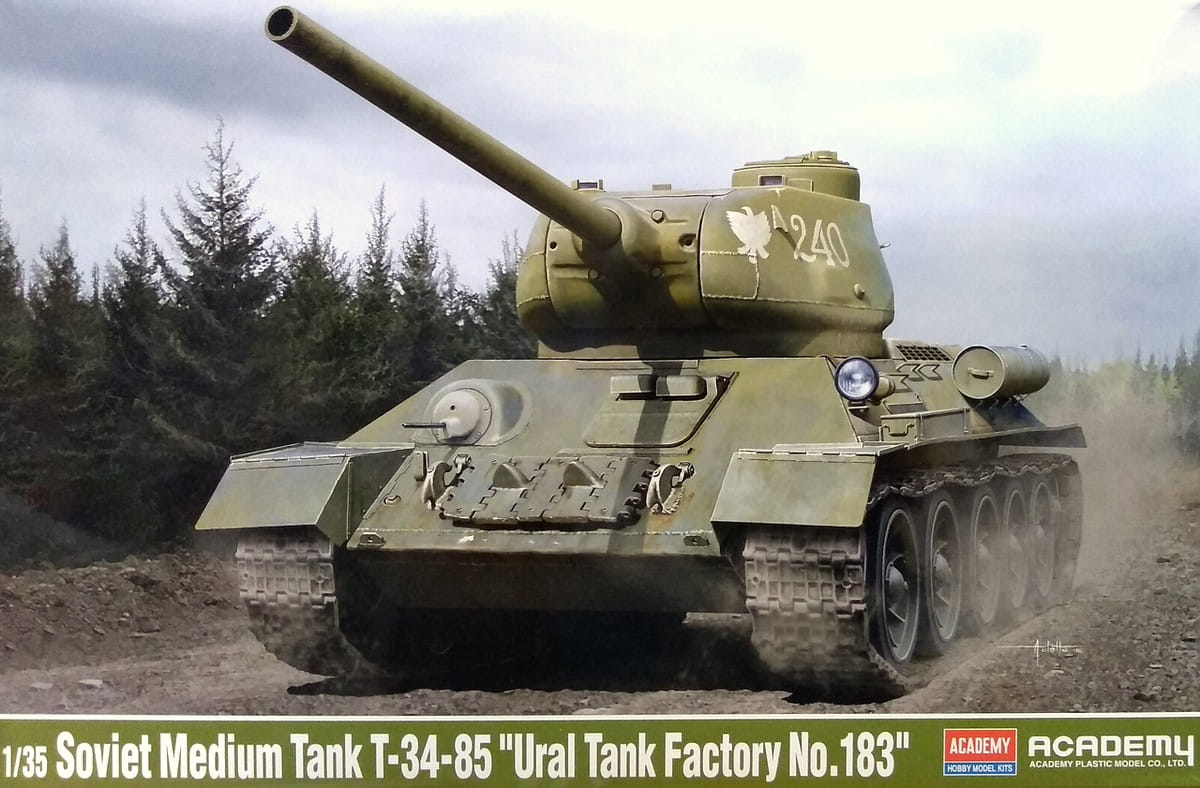 Soviet Medium Tank T-34-85 'Ural Tank Factory No. 183' Academy 13554