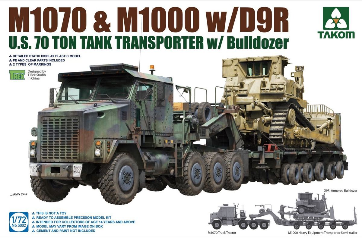 U.S. M1070 & M1000 w/D9R U.S. 70 Ton Tank Transporter w
