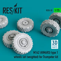M142 HIMARS type 1 wheels set weighted for Trumpeter kit - Image 1