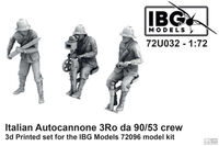 Italian Autocannone 3Ro da 90/53 Crew - 3D Printed Set for IBG 72096 Kit