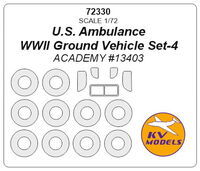 U.S. Ambulance (WWII Ground Vehicle Set-4) - (Academy) + Double masks