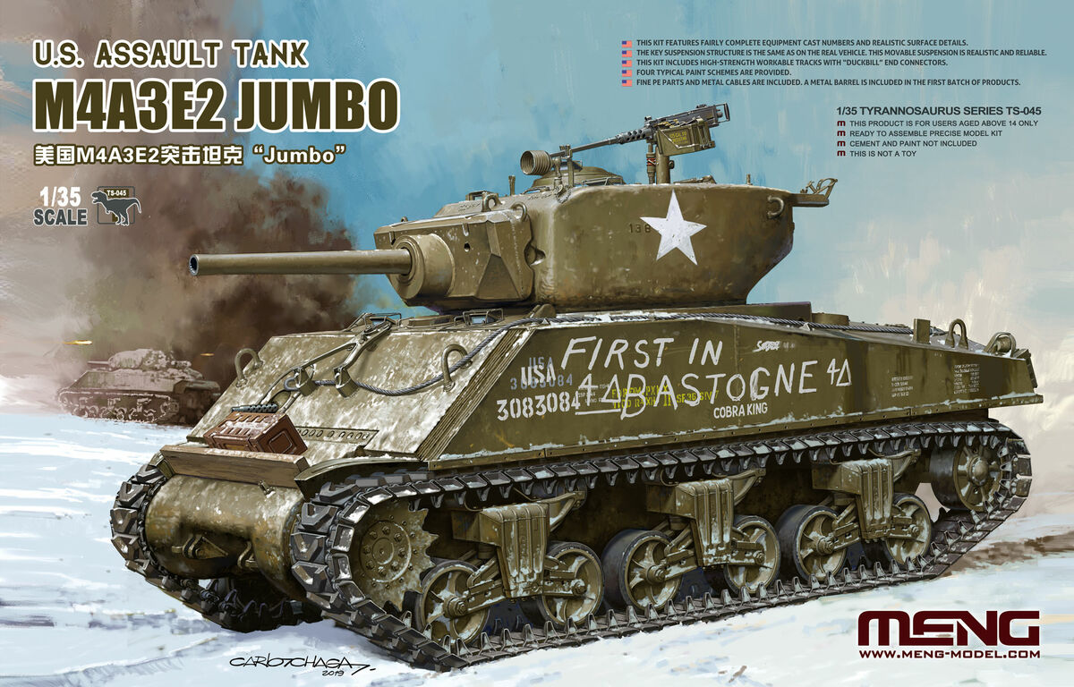 U.S. Assult Tank M4A3E2 Jumbo Meng Model -TS045