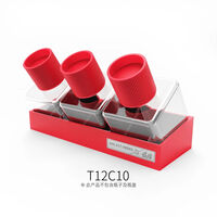 Anti-Toppling Adhesive Bottle Base (3 Bottle Position Red)