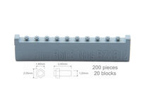 Screw Ø1,20mm + Nut 1,80x2,05mm 200 pieces - Image 1