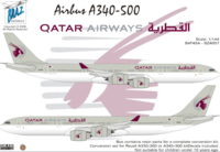 Airbus A340-500 Conversion  Qatar Decals