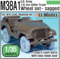 US M38A1 4X4 truck Sagged Wheel set (for AFV club 1/35) - Image 1