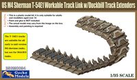 US M4 Sherman T-54E1 Workable Track Link w/ Duckbill Track Extenders