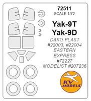 Yak-9T / Yak-9D (DAKO PLAST/ EASTERN EXPRESS/ MODELIST) + wheels masks