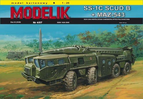 Russian modern rocket launcher SS-1C SCUD B + MAZ-543 Modelik 04_07