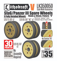 StuG/Panzer III Spare Wheels (75mm And 95mm, Pattern V)