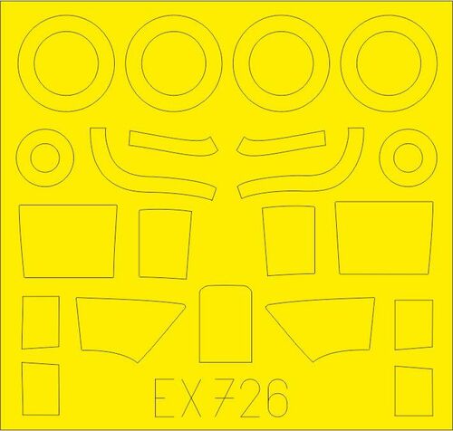 Eduard 1/48 scale paint masks Beaufighter Mk. IF for the Revell kit - EX726 Eduard 1/48 scale paint masks Beaufighter Mk. IF for the Revell kit - EX726