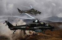 Arms straight 10 attack helicopters