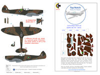 Supermarine Spitfire Mk.VIII - SEAC camouflage pattern paint masks (for Airfix, Arii, Eduard, Hasegawa, ICM and Otaki kits) - Image 1