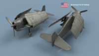Grumman F6F-5 Hellcat folded wings - 3D printing (5 pcs) - Image 1