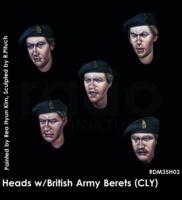 Heads w/British Army Berets (County London of Yeomanry badge) - Image 1