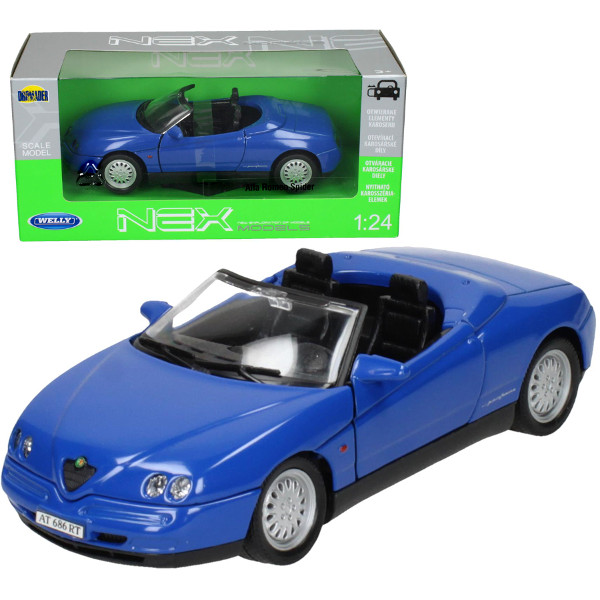 Alfa Romeo Spider, niebieskie - Die-cast model - Welly 29387b