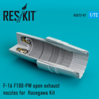 F-16 F100-PW open exhaust nozzles for  Hasegawa Kit