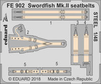 Swordfish Mk.II seatbelts STEEL  TAMIYA