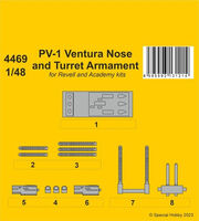 PV-1 Ventura Nose And Turret Armament (For Revell And Academy Kits) - Image 1