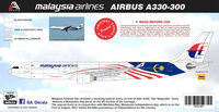 Airbus A330-300 Malaysia Airlines Negaraku (For Revell Kits) - Image 1