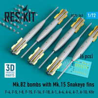 Mk.82 Bombs With Mk.15 Snakeye Fins (6 pcs) (F-4, F-5, F-8, F-15, F-16, F-18, A-1, A-4, A-6, A-7, A-10, Kfir)