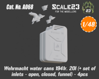 Wermacht water cans 1941r. 20l (+ set of inlets - open, closed, funnel) - 4szt - Image 1