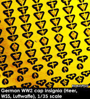 German WW2 Cap Insignia (Heer, WSS, Luftwaffe) - Image 1