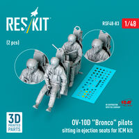 OV-10D Bronco Pilots Sitting In Ejection Seats For ICM Kit (2pcs) (3D Printed)