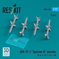 AIM-7E-2 Sparrow III Missiles (4 pcs) (F-4, F-15, F-16, F-14) (3D Printed) - Image 1