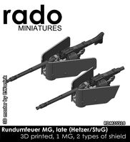 Rundumfeuer MG, Late (Hetzer/StuG) (3D Printed, 1 MG, 2 Types Of Shield) - Image 1