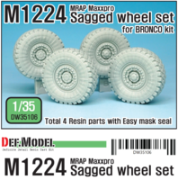 U.S M1224 MRAP M-pro Sagged wheel set (for Bronco 1/35)