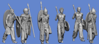 6 Celtic warriors  marching Celts with different armor - Image 1