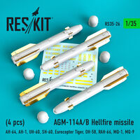 AGM-114A/B Hellfire missiles (4 pcs) (AH-64, AH-1, UH-60, SH-60, Eurocopter Tiger, OH-58, RAH-66, MQ-1, MQ-9)